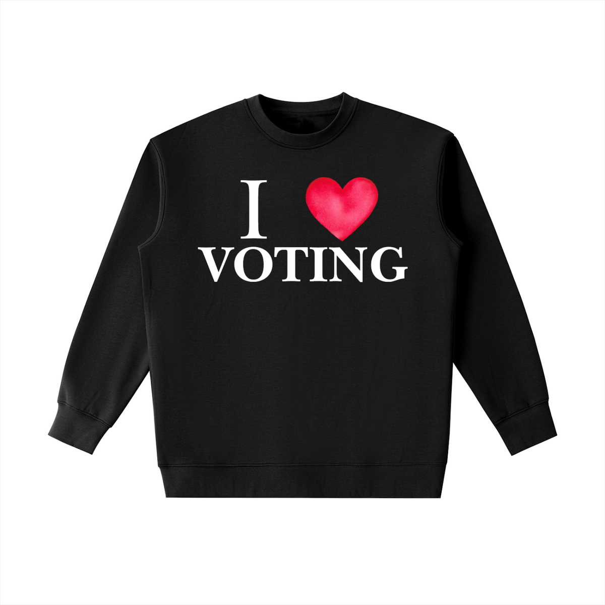 White "I Love Voting" Crewneck Sweatshirt