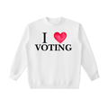 White "I Love Voting" Crewneck Sweatshirt