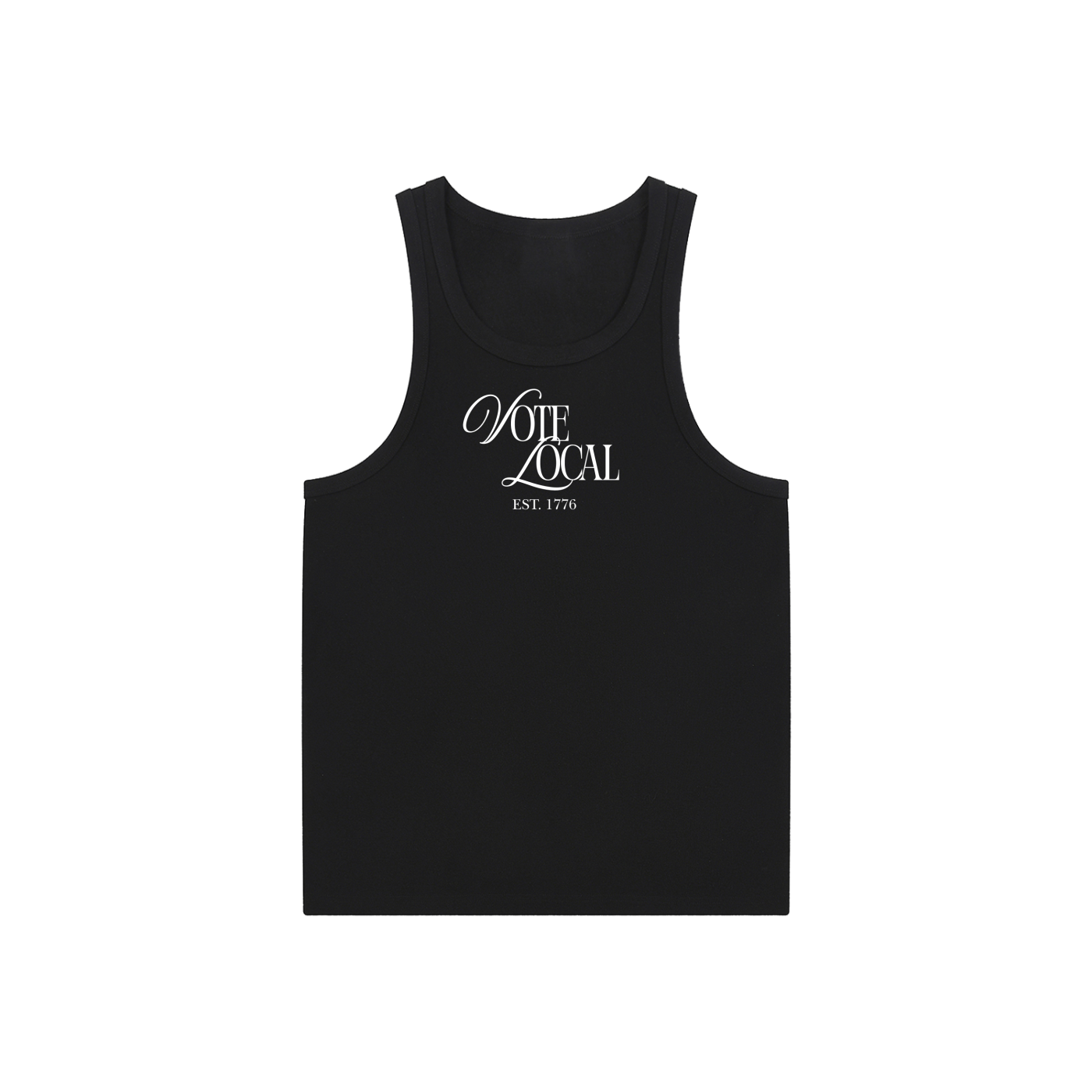 "vote local" men's tank top (black)