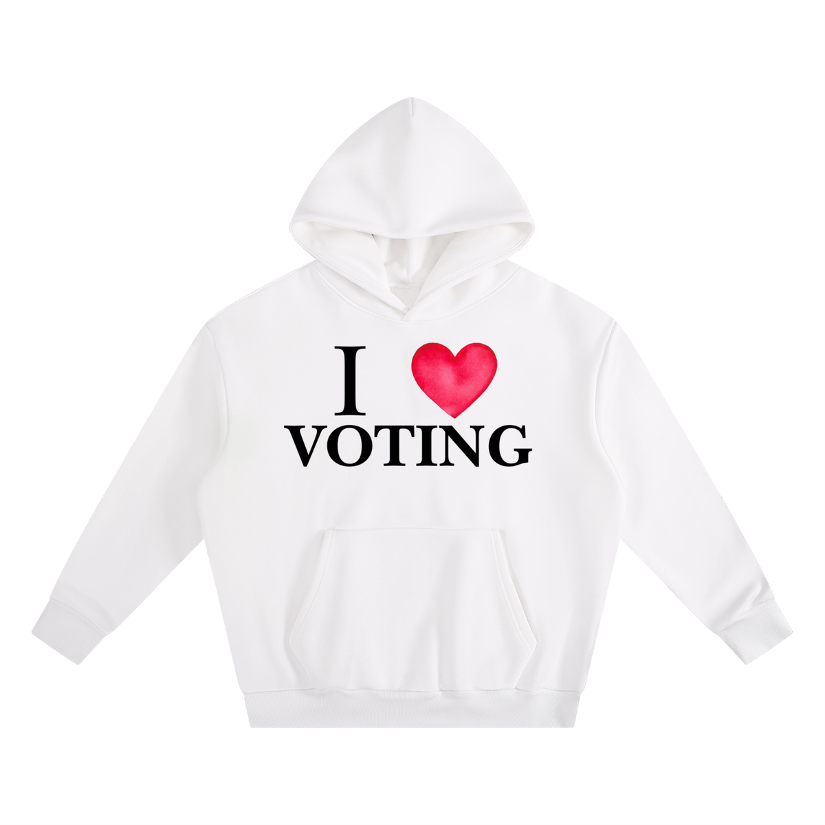 White "I Love Voting" Hoodie